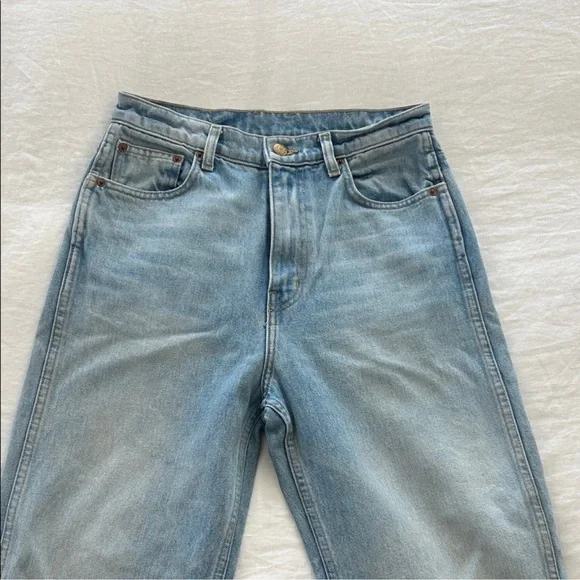 B. Sides Plein Relaxed Straight Jean Jane Wash sz 27 light wash - Picture 6 of 8